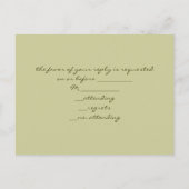 ベージワイルドフラワーボヘミアンバーラップ結婚ヒッピー インビテーションポストカード (裏面)