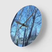 ベージン春 ラウンド壁時計 (傾斜)