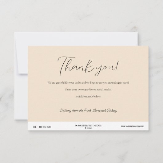 ベージーケ気にーキー指示カード ノートカード (裏面)