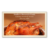 ベージーホームスタイルの七面鳥の肉調理食品 マグネット名刺 (正面)