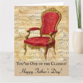 ベージ動揺してュシートミュージッククラシックの父の日 カード (正面)