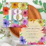 ベージ素朴フローラ春18thバースデーパーティー 招待状<br><div class="desc">18歳の誕生日パーティーの招待状をお探しですか？私たちのベージ素朴フローラ春18th誕生日パーティーの招待を見て！手祝引きフローラユニークハッピーバースデーカードで特別な人。緑の背景で飾ら鮮やかれ、白、オレンジ、赤、ピンク、黄色、紫の色合いのデイジー、喜びとデザインの開花。パーティー・詳細でカスタマイズ</div>