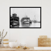 ベージ運の移民エリス島， NY 1920 ポスター (キッチン)