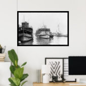 ベージ運の移民エリス島， NY 1920 ポスター (ホームオフィス)