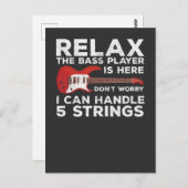 ベースおもしろいプレイヤー文字列ベースミュージシャン ポストカード (正面/裏面)