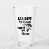 ベースおもしろい魚釣りワーク引用文スポーツホビー タンブラーグラス (正面)