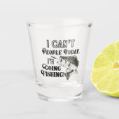 ベースおもしろい魚釣り引用文ピープルスポーツメンホビー ショットグラス (正面)