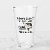 ベースおもしろい魚釣り引用文メンズスポーツアングラー タンブラーグラス (正面)