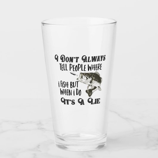 ベースおもしろい魚釣り引用文メンズスポーツアングラー タンブラーグラス (正面)