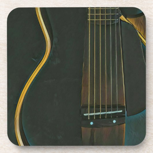 ベースのギタリストのギフト コースター (正面)
