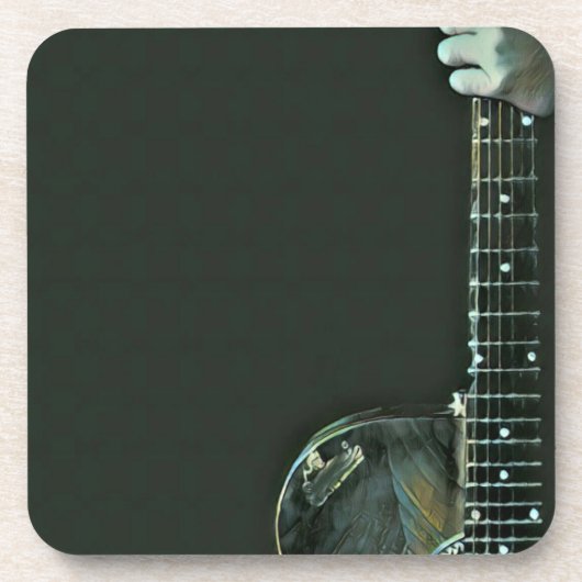 ベースのギタリストのギフト コースター (正面)