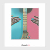ベースのギタリストのギフト シール (シート)