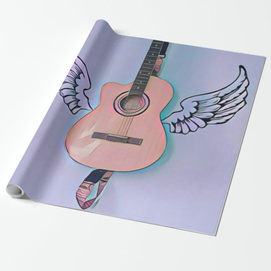 ベースのギタリストのギフト ラッピングペーパー (アンロールド)