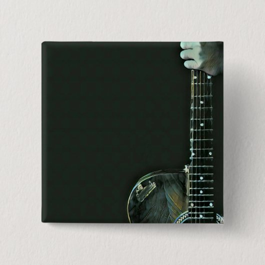 ベースのギタリストのギフト 缶バッジ (正面)