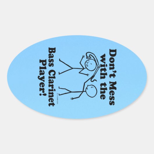 ベースのクラリネットプレーヤーのオーバルスティックと混乱してはいけない 楕円形シール (正面)