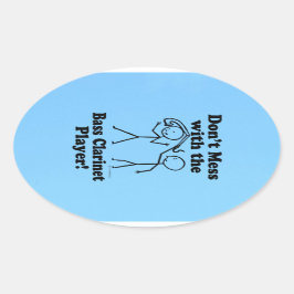 ベースのクラリネットプレーヤーのオーバルスティックと混乱してはいけない 楕円形シール