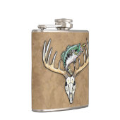 ベースのジャンプ大きなラック鹿の角を飲む フラスク (右)