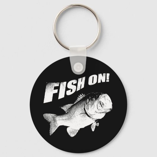 ベースの魚を大きく伸ばす キーホルダー (正面)