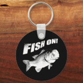 ベースの魚を大きく伸ばす キーホルダー (正面)