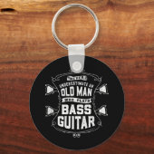 ベースを持つ老人をメンズが過小評価し遊たこと キーホルダー (正面)