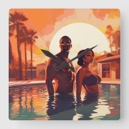 ベースカチオン#2 スクエア壁時計