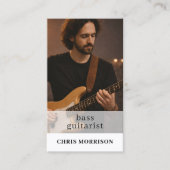 ベースギタリスト ミュージシャンQRコード 写真 名刺 (正面)