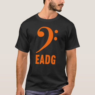 ベースギタリスト Eadg バスF音部記号 音楽記号 五線譜 Tシャツ