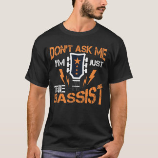 ベースギターのギタリストのコントラバス奏者音楽ミュージシャン Tシャツ
