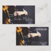 ベースギターのコードクローズアップ 名刺 (正面/裏面)