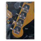 ベースギターのチューニングペグ ノートブック (正面)