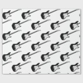 ベースギターの包装紙 ラッピングペーパー (フラット)