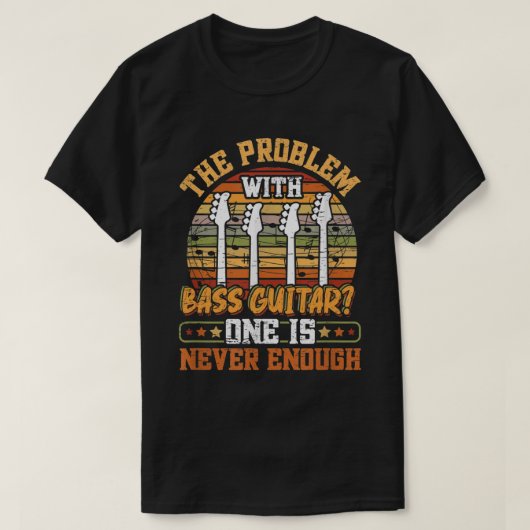 ベースギターの問題点 Tシャツ (デザイン正面)