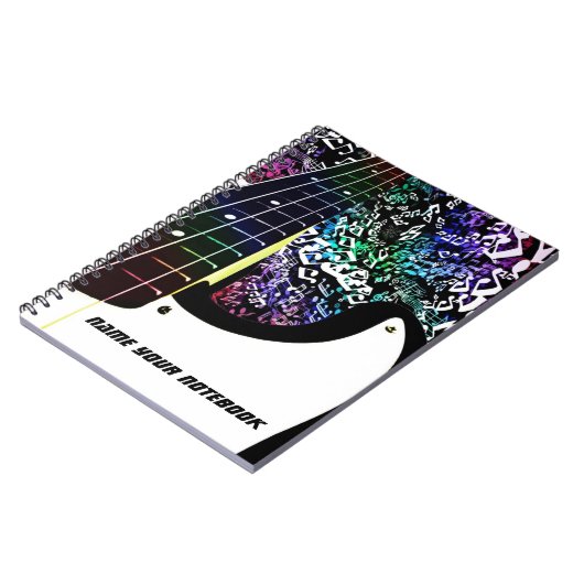 ベースギターの虹音楽はノートに注意します ノートブック (左側)