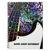 ベースギターの虹音楽はノートに注意します ノートブック (正面)