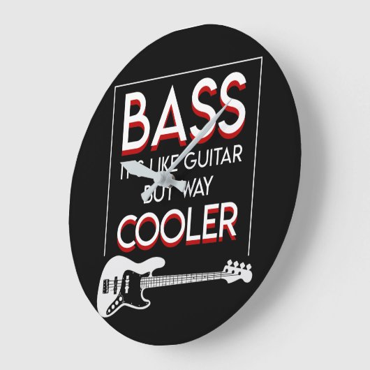 ベースギターはギター方法クーラーを好みます ラージ壁時計 (傾斜)
