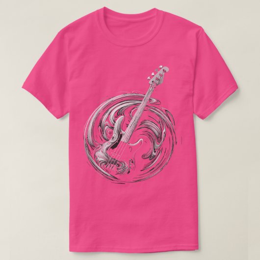 ベースギターアート Tシャツ (デザイン正面)