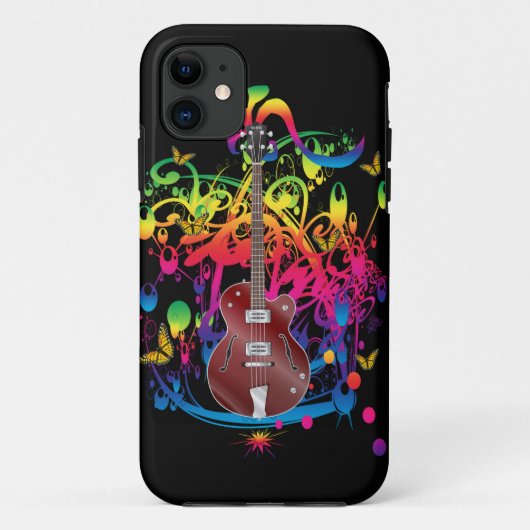 ベースギターカラースプラッシュ Case-Mate iPhoneケース (裏面)