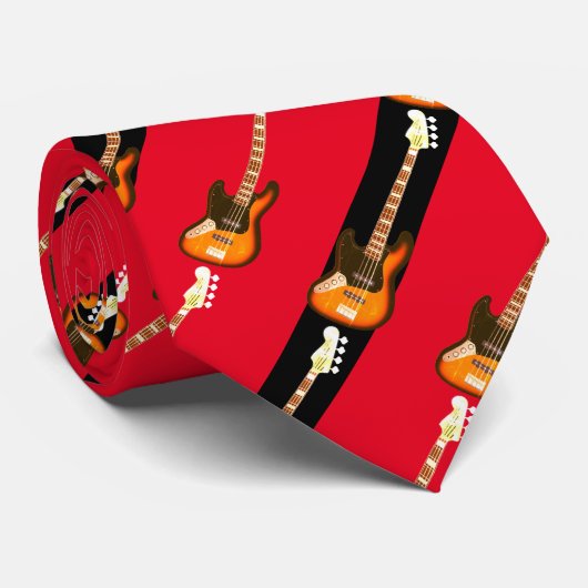 ベースギターネックタイ ネクタイ (ロール)