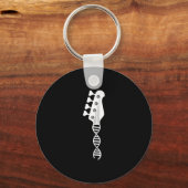 ベースギタープレーヤーのベーシスト キーホルダー (正面)