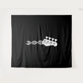 ベースギタープレーヤーのベーシスト タペストリー (正面(横))