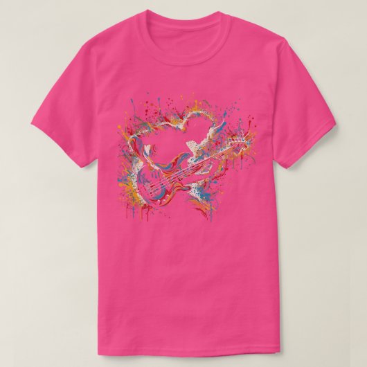 ベースギタープレーヤー3 Tシャツ (デザイン正面)
