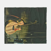 ベースギタープレーヤー フリースブランケット (正面(横))