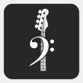 ベースギタープレーヤー – ベースギターミュージシャン スクエアシール (正面)