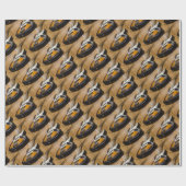 ベースギター低音Eの低音の楽器のひも ラッピングペーパー (フラット)