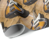 ベースギター低音Eの低音の楽器のひも ラッピングペーパー (ロールコーナー)