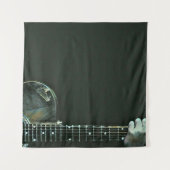 ベースギター奏者へのプレゼント タペストリー (正面(横))