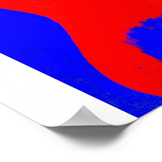 ベースギター絵画の抽象芸術の明るい色 ポスター (角)