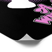 ベースギター音楽の女の子ミュージシャンギタリストG ポスター (角)