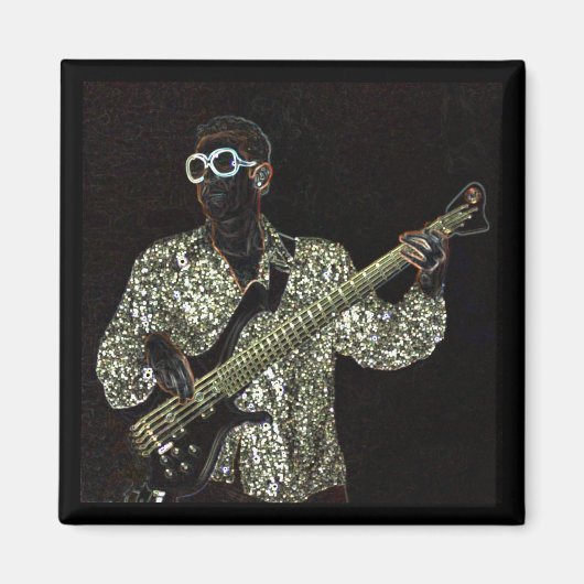 ベースギター音楽の男のサウンドマグネット マグネット (正面)