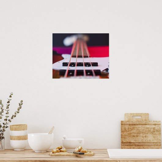 ベースギター3 ポスター (キッチン)